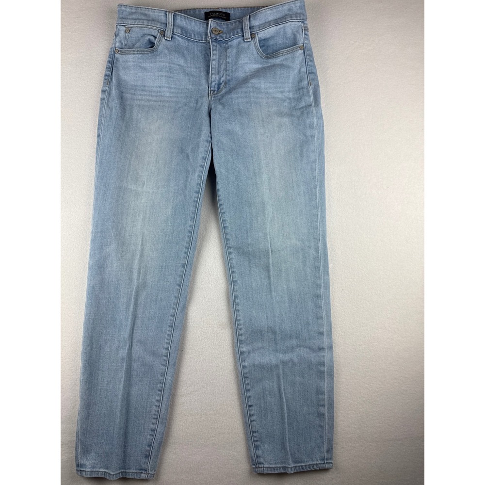 Talbots Flawless Five Pocket Boyfriend Jeans Light Wash Blue Size 8 Straight Leg